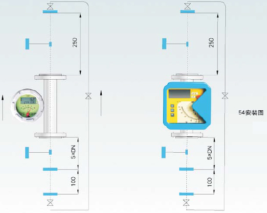 金屬管浮子流量計安裝注意事項圖